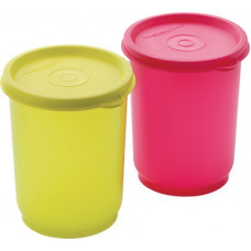 Deals, Discounts & Offers on Kitchen Containers - [SuperMart] MASTER COOK - 350 ml Polypropylene Fridge Container(Pack of 2, Yellow, Pink)