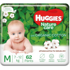 Deals, Discounts & Offers on Baby Care - Huggies Nature Care Pants with organic cotton - M(62 Pieces)