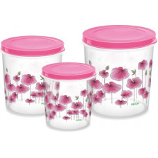 Deals, Discounts & Offers on Kitchen Containers - MILTON - 7000 ml, 10000 ml, 5000 ml Plastic Grocery Container(Pack of 3, White, Pink)