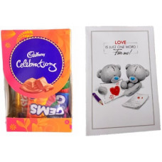 Deals, Discounts & Offers on Food and Health - Cadbury Mini Gift Pack Chocolate With Greeting Card For Your SweetHeart Combo(Cadbury Mini Gift Pack Chocoate - 1, Greeting Card - 1)