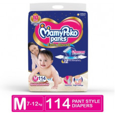 Deals, Discounts & Offers on Baby Care - MamyPoko Pants Extra Absorb Diapers - M(114 Pieces)