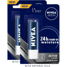 Deals, Discounts & Offers on  - Nivea Men Active Care SPF15 Lip Balm Crme(Pack of: 2, 9.6 g)