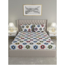 Deals, Discounts & Offers on  - [Pre-Book] Raymond Home 0 TC Microfiber Double Floral Bedsheet(Pack of 1, Multicolor)