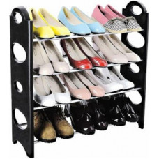 Deals, Discounts & Offers on Furniture - [Pre-Book] Flipkart Perfect Homes Studio Plastic Collapsible Shoe Stand(Black, 4 Shelves, DIY(Do-It-Yourself))