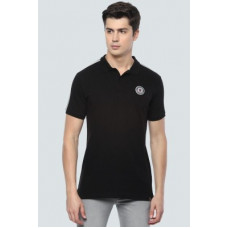 Deals, Discounts & Offers on  - [Size M, L, XL, XXL] [Pre Book] Louis Philippe SportSolid Men Polo Neck Black T-Shirt