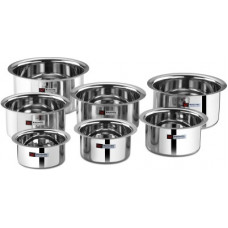 Deals, Discounts & Offers on Cookware - [Pre Book] Butterfly Tope Set-9x15-24 G-(0.63 mm) Cookware Set(Stainless Steel, 7 - Piece)