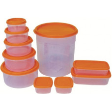 Deals, Discounts & Offers on Kitchen Containers - [Pre Book] Princeware - 7475 ml Plastic Utility Container(Pack of 10, Orange)