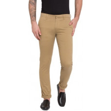 Deals, Discounts & Offers on  - [Size 30, 36] [Pre Book] SpykarSlim Fit Men Brown Cotton Blend Trousers