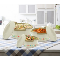 Deals, Discounts & Offers on  - [Pre-Book] MILTON Elegance Pack of 3 Thermoware Casserole Set(395 ml, 750 ml, 1350 ml)