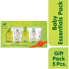 Deals, Discounts & Offers on Baby Care - Dabur Baby Gift Pack (5 pieces) - Daily baby care essentials with No Harmful Chemicals | Hypoallergenic & Dermatologically tested with No Paraben and Phthalates(Green (In terms of packaging ))