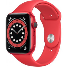 Deals, Discounts & Offers on  - [For HDFC Card EMI] APPLE Watch Series 6 GPS + Cellular 44 mm Red Aluminium Case with Product (Red) Sport Band