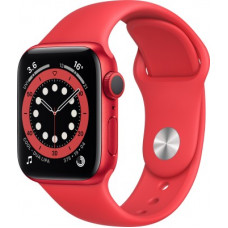 Deals, Discounts & Offers on  - [For HDFC Card EMI] APPLE Watch Series 6 GPS 40 mm Red Aluminium Case with Product (Red) Sport Band(Red Strap, Regular)