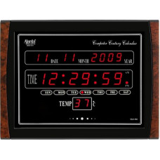 Deals, Discounts & Offers on  - AJANTA Digital 29.6 cm X 3.1 cm Wall Clock(Red, Brown, With Glass)