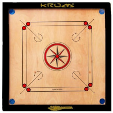 Deals, Discounts & Offers on Auto & Sports - KRUM Small Size Round Pocket Carrom Board with Coins, Striker, and Powder 50.8 cm Carrom Board(Brown)