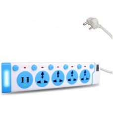Deals, Discounts & Offers on  - ZEBRONICS ZEB-PS4320L USB PLUS POWER STRIP 4 Socket Extension Boards(White, Blue)