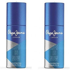 Deals and Offers on - Pepe Jeans life is now (blue ) pack of 2 Deodorant Spray - For Men(150 ml, Pack of 2) Deals, Discounts & Offers on - Pepe Jeans life is now (blue ) pack of 2 Deodorant Spray - For Men(150 ml, Pack of 2)