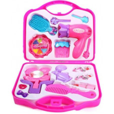 Deals, Discounts & Offers on Toys & Games - oongly Fashion Girl Beauty Set Makeup Toy with Mirror Hairdryer & Styling Accessories, Girl Toys makeup kit (Pink)(Pink)