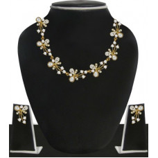 Deals, Discounts & Offers on  - ZAVERI PEARLSZinc Gold-plated Jewel Set(White, Gold)