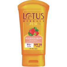 Deals, Discounts & Offers on  - LOTUS HERBALS HERBALS SAFE SUN SUN BLOCK CREAM - SPF 20 PA+(50 g)