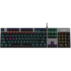 Deals, Discounts & Offers on Entertainment - PHILIPS SPK8404GS Wired USB Gaming Keyboard(Grey)