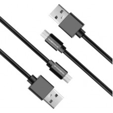 Deals, Discounts & Offers on Mobile Accessories - Ambrane ACM-1 1 m Micro USB Cable(Compatible with Android Devices, Black, Pack of: 2)