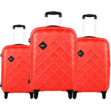 Deals, Discounts & Offers on  - SAFARIHard Body Set of 3 Luggage - MOSAIC Set Of 3 55/65/77 4W - Red
