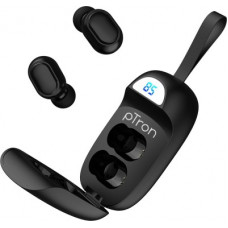 Deals, Discounts & Offers on Headphones - PTron Basspods 381 In-Ear True Wireless Bluetooth 5.1 Headphones with Deep Bass, 5 Hrs Playtime, Passive Noise Cancelation Earbuds with Built-in Mic & Digital Display Case Bluetooth Headset(Black, True Wireless)