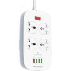 Deals, Discounts & Offers on  - Live Tech PS13 4 Socket Extension Boards(White)