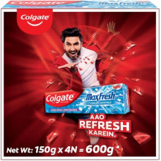Deals, Discounts & Offers on  - Colgate Maxfresh Blue Gel Peppermint Ice Toothpaste(600 g, Pack of 4)