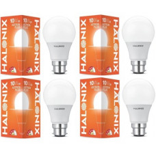 Deals, Discounts & Offers on  - HALONIX 10 W Round B22 LED Bulb(White, Pack of 4)