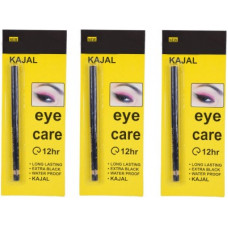 Deals, Discounts & Offers on  - Dragon Crew Black Waterproof kajal, Pack of 3 - Long Lasting Extra Black (black, 1.40 g)(Black, 1.4 g)