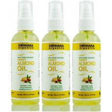 Deals, Discounts & Offers on  - Donnara Organics 100% Pure Sweet Almond oil Combo pack of 3 bottles of 100 ml(300 ml)(300 ml)
