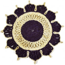 Deals, Discounts & Offers on  - Bengal Handicrafts & Handlooms Round Pack of 2 Table Placemat(Purple, Jute)