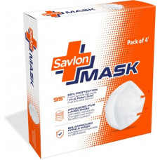 Deals, Discounts & Offers on  - Savlon Mask - Pack of 4 | BIS Certified FFP2 S Mask (White, Free Size, Pack of 4)