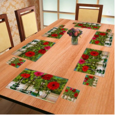 Deals, Discounts & Offers on  - E-Retailer Rectangular Pack of 6 Table Placemat(Multicolor, PVC)