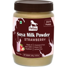 Deals, Discounts & Offers on  - PALFREY Soya Milk Powder (Non GMO, Cholesterol Free, Gluten Free, 23.8% Protein) Plant-Based Protein(300 g, Strawberry)