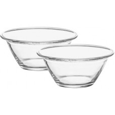 Deals, Discounts & Offers on  - TREO Laurel Bowl Set of 2, 400 ml Glass Serving Bowl(Clear, Pack of 2)