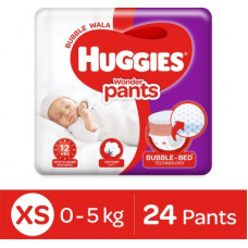 Deals, Discounts & Offers on Baby Care - Huggies Wonder Pants with Bubble Bed Technology - XS(24 Pieces)