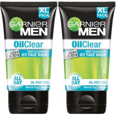 Deals, Discounts & Offers on  - GARNIER Oil Clear Facewash - Oil Control Deep Cleansing Facewash For Men, 150gm (Pack of 2) Face Wash(300 g)