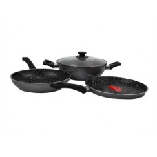 Deals, Discounts & Offers on Cookware - Pigeon Essentials Induction Bottom Cookware Set(Aluminium, 3 - Piece)