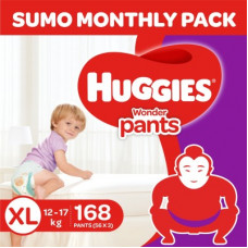 Deals, Discounts & Offers on Baby Care - Huggies Wonder Pants with Bubble Bed Technology - XL(168 Pieces)