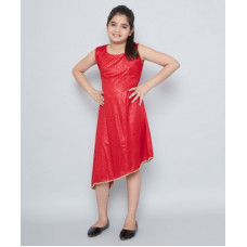 Deals, Discounts & Offers on  - Tiny ToonGirls Midi/Knee Length Casual Dress(Red, Sleeveless)