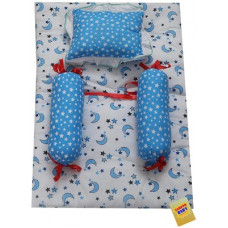 Deals, Discounts & Offers on Baby Care - Fareto Cotton Bedding Set(Blue, White)