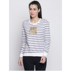 Deals, Discounts & Offers on  - [Size L] Honey By PantaloonsFull Sleeve Striped Women Sweatshirt