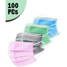 Deals, Discounts & Offers on  - Mango People 3 Ply Mask Box of 100 3 Ply Pink/Grey/Blue and Seafoam Gree