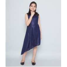 Deals, Discounts & Offers on  - Tiny ToonGirls Midi/Knee Length Casual Dress(Dark Blue, Sleeveless)