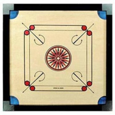 Deals, Discounts & Offers on Auto & Sports - Domini Finish 20 Inch Small Size Carrom Board with Coins Striker Powder (Small Size) 50 cm Carrom Board(Brown)