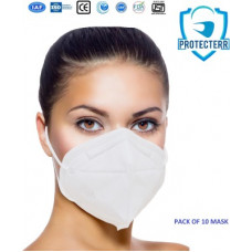 Deals, Discounts & Offers on  - Protecterr 8220 N95-W-10 Water Resistant(White, Free Size, Pack of 10)