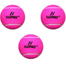 Deals, Discounts & Offers on Auto & Sports - Harway Tennis Ball Medium Weight Combo Pack of 3 Pcs Cricket Tennis Ball(Pack of 3, Pink)