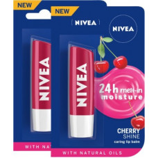 Deals, Discounts & Offers on  - NIVEA Cherry Fruity Shine Lip Balm Cherry(Pack of: 2, 9.6 g)